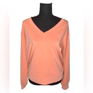 Athleta Peach V-Neck Sweatshirt